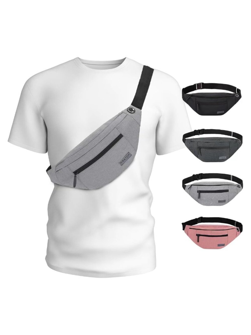 Water Resistant Polyester Fanny Pack Waist Bag Travel Hiking
